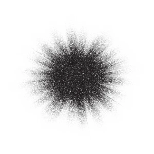 Rauschkorn Spray Effekt Pointillismus Schwarze Punkte Gradienten Vektor Körnigem Sand — Stockvektor