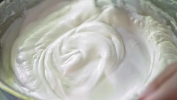 Mixer Beats Cream Cake Culinary Preparation Sweets Pie Baking Holiday — Video