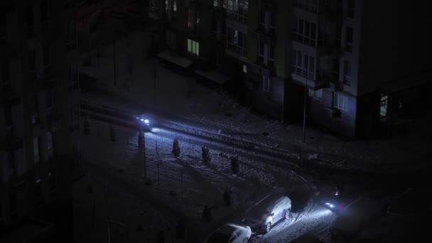 Släck Efter Rysk Missilattack Krig Ukraina Energikrisen Kiev Folk Med — Stockvideo