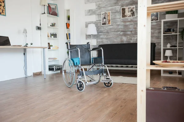 Sedia Rotelle Casa Riposo Disabili Nessuna Gente Nella Stanza Della — Foto Stock