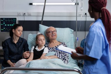 Büyükbaba, yakın akrabalar yaşlı adam cerrahisi raporu alıyor. Afrika kökenli Amerikalı tıp öğrencisi yatalak yaşlı adam rahatsızlığına katılıyor. Sağlık personeli kıdemli belirtileri gösteriyor.