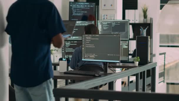 Database Programer Working Html Script Code Develop Program App Server — Video