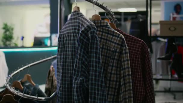 Magasin Vêtements Rempli Marchandises Mode Des Collections Mode Modernes Boutique — Video