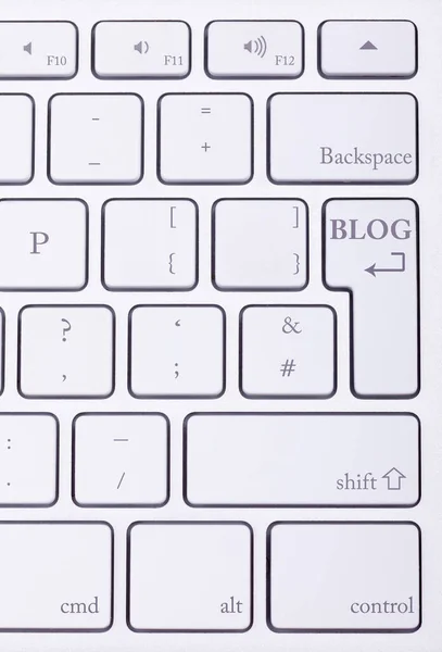Blog Word Written Standard Keyboard Blogging Writing — Stock Photo, Image