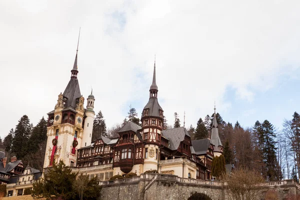 Peles Castle Uit Sinaia Roemenië Middeleeuws Kasteel — Stockfoto