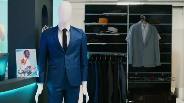 Boutique Moda Vacía Para Gente Moderna Adicta Las Compras Actividad — Vídeo de stock