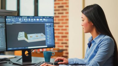 Profesyonel bilişim mühendisi kurnaz yazılım kullanarak endüstriyel prototip bileşenleri üretiyor, arayüzde makineler geliştiriyor. Yaratıcı teknisyen boktan bir model, mekanik ürün yaratıyor..