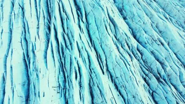 Αεροφωτογραφία Των Μπλε Παγετώνων Παγόβουνα Vatnajokull Παγόβουνο Τεράστια Παγόβουνα Και — Αρχείο Βίντεο