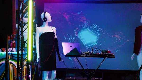 Eğlence Modern Parti Disko Işıkları Ses Için Kullanılan Funky Gece — Stok fotoğraf