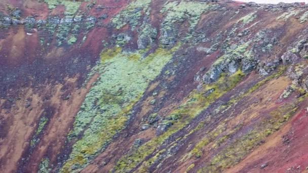 Krateri Donmuş Gölü Olan Zlanda Manzarası Güzel Bir Skandinav Manzarası — Stok video