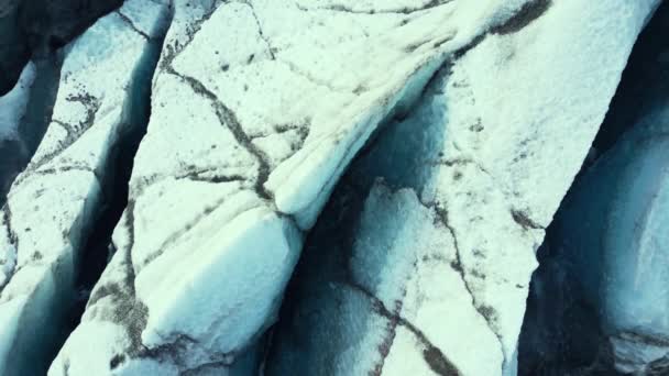 Luchtfoto Van Vatnajokull Ijsmassa Ijsland Prachtige Ijskoude Gletsjer Met Enorme — Stockvideo
