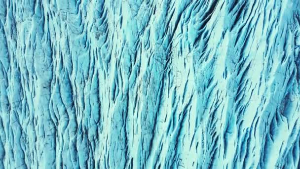 Αεροφωτογραφία Των Μπλε Παγετώνων Παγόβουνα Vatnajokull Παγόβουνο Τεράστια Παγόβουνα Και — Αρχείο Βίντεο