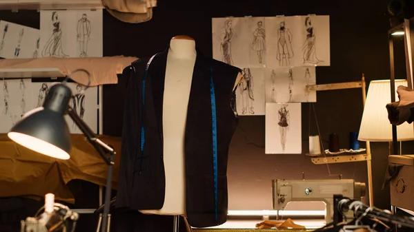 Mannequin Sur Mesure Croquis Dans Atelier Mode Outils Utilisés Pour — Photo
