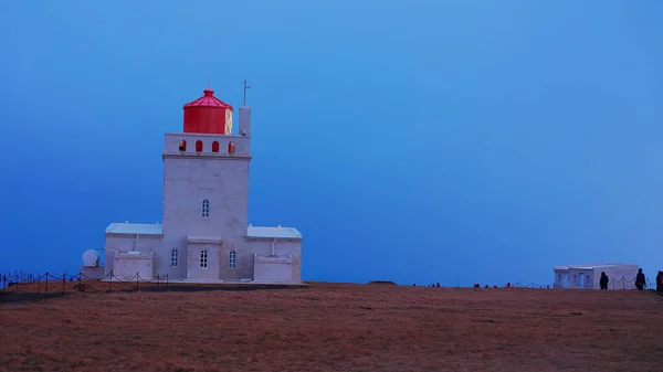 Farol Dyrholaey Islândia Por Volta Março 2023 Com Torre Orientação — Fotografia de Stock