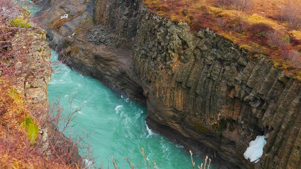 Nordic Gullfoss Καταρράκτη Ορόσημο Reykjavik Iceland Μεγάλο Νερό Ρέει Από — Φωτογραφία Αρχείου