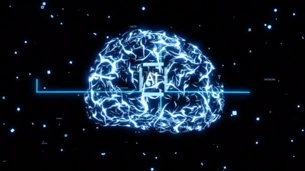 Computação Cognitiva Replicando Cérebro Humano Identificando Soluções Para Tarefas Algoritmos — Vídeo de Stock
