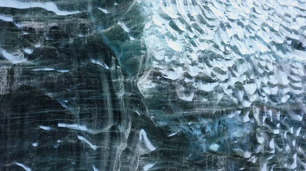 Blå Ismassa Vatnajokullspricka Majestätisk Genomskinlig Isglaciär Öriket Inne Isgrottor Med — Stockfoto