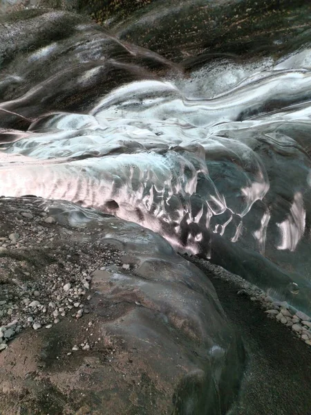 Capa Hielo Vatnajokull Bloques Congelados Rocas Heladas Fragmentos Hielo Con —  Fotos de Stock