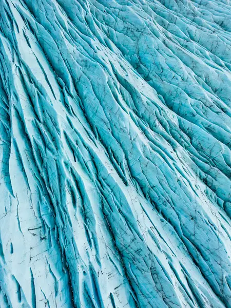 Drone Shot Polar Icebergs Gorgeous Blue Ice Blocks Icelandic Landscape — Stock Photo, Image