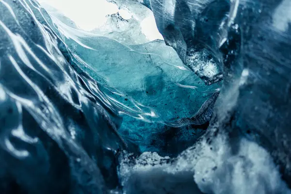 Tapa Hielo Congelada Cuevas Vatnajokull Que Derriten Debido Calentamiento Global Fotos de stock