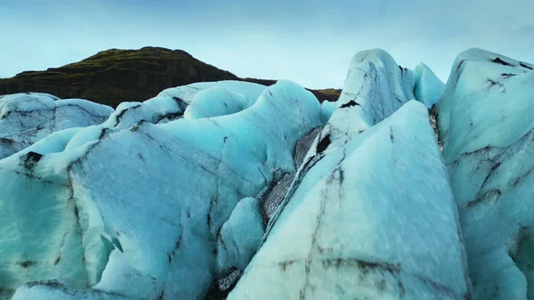 Vista Aérea Rochas Gelo Vatnajokull Flutuando Lago Congelado Criando Majestosa — Fotografia de Stock