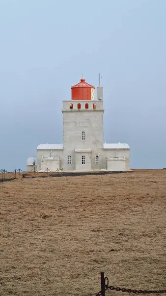 Icelandic Dyrholaey Historical Tower Beautiful Lighthouse Mainland Help Guide Sailors — Stock Photo, Image