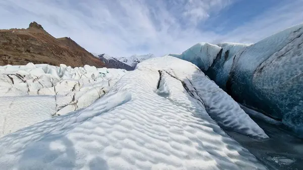 Vatnajokull Παγόβουνο Ραγισμένα Μάζα Πάγου Στην Ισλανδία Μαγικό Πάγο Μπλοκ — Φωτογραφία Αρχείου