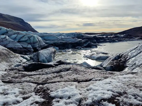 Large Nordic Vatnajokull Ice Cap Iceland Amazing Massive Glacier Lagoon — Stock Photo, Image