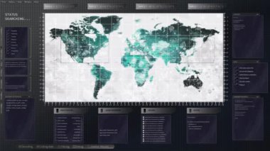 Yaklaşan balistik füzeleri tespit edebilen 3D radar sistemi yazılımı. Bilgisayar programının 3 boyutlu animasyonu roketleri tarıyor sınırlara yaklaşıyor, tehditleri algılıyor