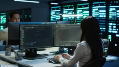 Veri merkezindeki bir grup programcı ağ donanımının kurulumu ve onarımından sorumludur. Takım çalışanı iş arkadaşları sunucu odası altyapısında bakım yapıyor, kamera A