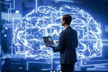 Yapay zeka paralel işlemlerini uygulamak için dizüstü bilgisayar kullanan geliştirici, karmaşık hesaplama görevlerini bozarak yapay zeka sistemlerinin modern laboratuarda daha hızlı veri girdisi işlemesine olanak sağlıyor