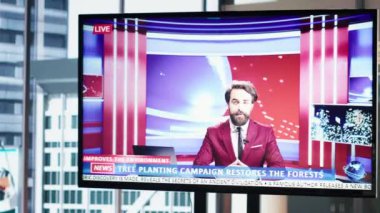 Kurumsal kültür sektörü için kullanılan boş bir ofis. Şirket CEO 'su için tasarlanmış. Kariyer geliştirme, yönetim ve yürütme gücü için kullanılan modern çalışma alanı.