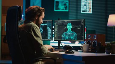 Geliştirici, PC 'ye içinde bilinçli yapay zeka el sallayan, selamlayan yaratıcı içeren bir disk yerleştiriyor. Bilgisayara yerleştirilen kartuşlar, uyanan benlik yapay zeka, kamera A