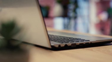 Modern ve rahat bir stüdyo dairesi, temiz bir iç tasarımı, lüks minimalist mobilyaları ve bir ofisi var. Ahşap döşemeleri, dekorasyonları ve kapalı tesisleri olan geniş bir daire..
