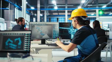 Fotovoltaik fabrikası mühendisi arızalı sistemleri teşhis etmek için yapay zeka kullanır. Güneş paneli imalat işçisi yapay zeka teknolojisini sistem çalışabilirliğini korumak için kullanır. Kamera A