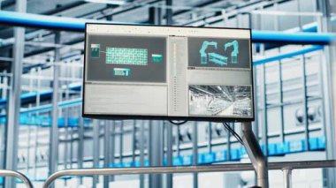 Otomatik sistemleri test etmek ve güvenilirliği sağlamak için kullanılan akıllı fabrikalarda ekranı kapat. Dar boğazları tespit etmek ve ekipmanları optimize etmek için sanayi 4.0 sanayi santralinde kullanılan izleme