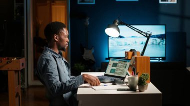 Afrika kökenli Amerikalı bir tele-işçi günlük programı yönetiyor ve bunu not olarak yayınlıyor. Böylece ev ofisinden görevinin tamamlanması için bir hatırlatma oluşturuyor. Freelancer verimliliği arttırıyor. Kamera B.