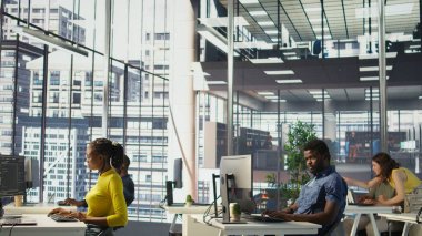 Afrika kökenli Amerikalı bir adam çeşitli programlama dilleri kullanarak yazılım uygulamaları tasarlıyor, geliştiriyor ve sürdürüyor. Sistem yöneticisi şirket sunucularını hata ayıklıyor, hataları önlüyor, kamera B