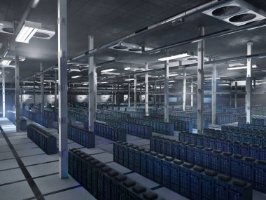 Rackmount donanım işletim zinciri ağır iş yükleri, kripto modeller ve jeton işleme. Yüksek verimlilik hesaplama görevlerini yöneten veri merkezi altyapı birimleri, 3B oluşturma