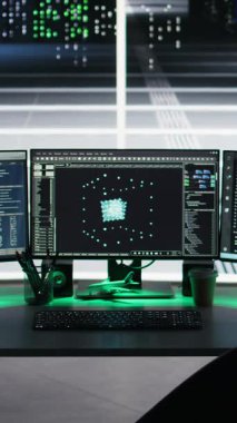 Dikey video sunucusu çiftlik bilgisayar sistemleri ağ kaynaklarını düğüm ağacı programlama yazılımı ile kontrol ediyor. Aerodinamik veri işlemeyi etkinleştiren PC ekranlarındaki görsel programlama araçları
