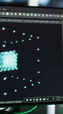 Dikey video sunucusu çiftlik bilgisayar sistemleri ağ kaynaklarını düğüm ağacı programlama yazılımı ile kontrol ediyor. Aerodinamik veri işlemeyi etkinleştiren PC ekranlarındaki görsel programlama araçları, kapatın