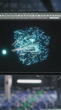 Dikey video sunucusu merkezi bilgisayar ekranı izleme sistemleri işleme makinesi AI iş akışları için veri toplama. PC, yapay zeka modeli geliştirmeyi destekleyen izleme donanımı görüntüler