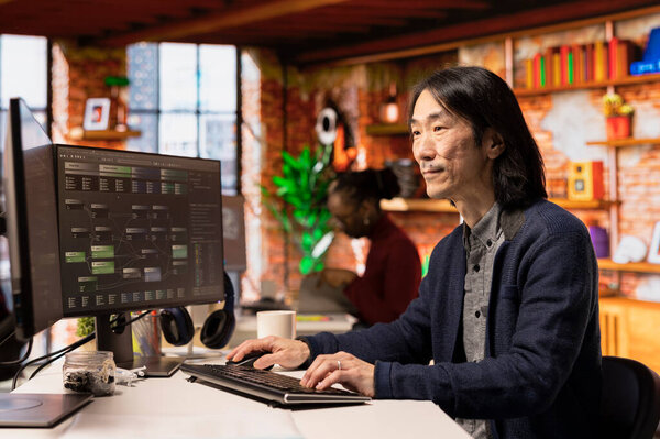 Старший техник, работающий в инновационном офисе запуска с использованием языков программирования для создания приложений. Опытный менеджер ИТ-отдела по разработке программного обеспечения для оптимизации кода на компьютере