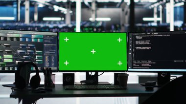 Veri merkezindeki Mockup PC 'ler donanım enerjisini kontrol etmek için düğüm ağacı teknolojisi arayüzlerini kullanıyor. İzole ekran çalışma istasyonları görsel programlama kullanarak sunucu çiftliğindeki işlemleri otomatik hale getirir ve denetler
