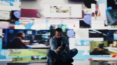 Paranoyak adam takıntılı sosyal medya kullanımından kaynaklanan duygusal hasardan muzdarip. Genç adam kendine olan saygısını etkileyen aşırı bilgi ve karşılaştırma yüzünden bunalmış durumda. Kamera B.