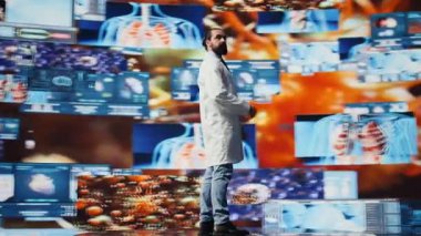 Sıhhiye uzmanı sağlık çözümleri sağlamak için araçlar ve akıllı sağlık sistemleri kullanır, teşhis konularında bilimsel gelişmeler ve modern teknolojiyle sağlık hizmetlerinin geleceğini gözler önüne serer. Kamera B.