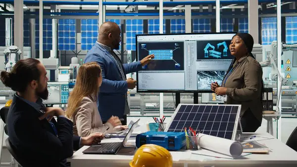 Neşeli yöneticiler tokalaşıyor, fabrikanın genişlemesini kutluyorlar. Mutlu fabrika hissedarları el sıkışıyor, yatırım stratejisini belirledikten sonra kendilerini tebrik ediyorlar, kamera A