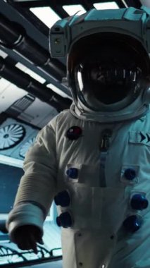 Yörünge istasyonunda yürüyen dikey video astronot Mars 'a gidiyor, bilinmeyen dünyaların haritasını çıkarıyor. Uzay gemisindeki kozmonot gezegen yüzeyini keşfetmeye hazırlanıyor, bilimsel bilgi ve kamera A