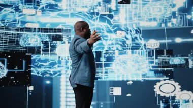 Algoritmik düşünme gelişimini temsil eden derin öğrenme ve sinirsel ağlar için siber uzay ve yapay zeka beyin araçları üzerinde çalışan siyah bilişim uzmanı. Büyük veri görselleştirmesi. Kamera A.