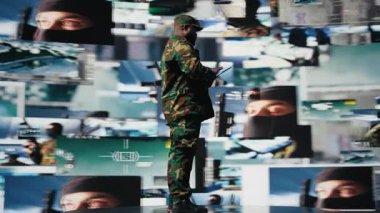 Afrika kökenli Amerikan askeri komuta merkezinde uydu gözetleme verileriyle çalışır. Ulusal savunma görevinde taktik ve savaş planlaması için istihbarat toplar. Silahlı kuvvetler. Kamera A.